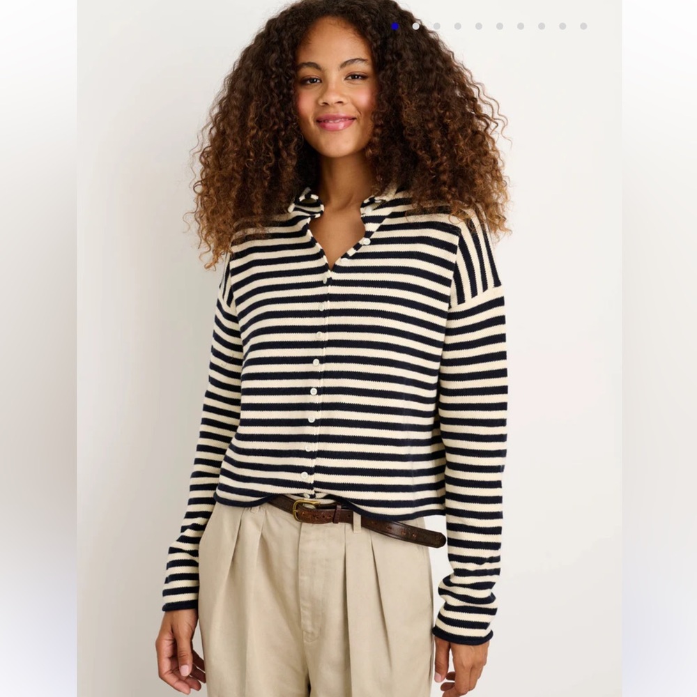 Alex Mill Taylor Striped Cardigan In Cotton
Cashmere